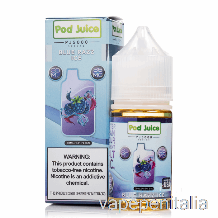 Vape In Italia Blue Razz Ice - Pod Juice Pj5000 - 30ml 35mg